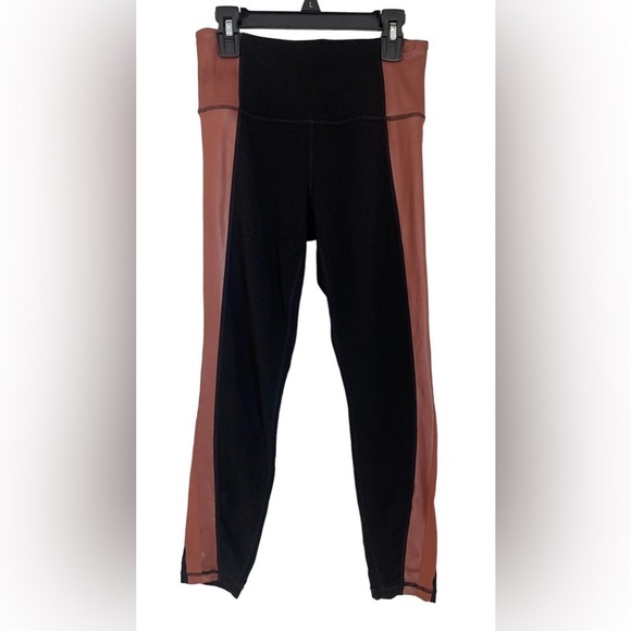 Athleta Pants - Athleta Salutation Colorblock 7/8 leggings, black and brown, size XS